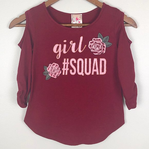 $5 CLEARANCE! Jenna & Jessie Girl Squad Cold Shoulder Top - Picture 3 of 8